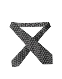 Dolce & Gabbana Black White Geometric Silk Adjustable Women NeckWomen's Women's Tie