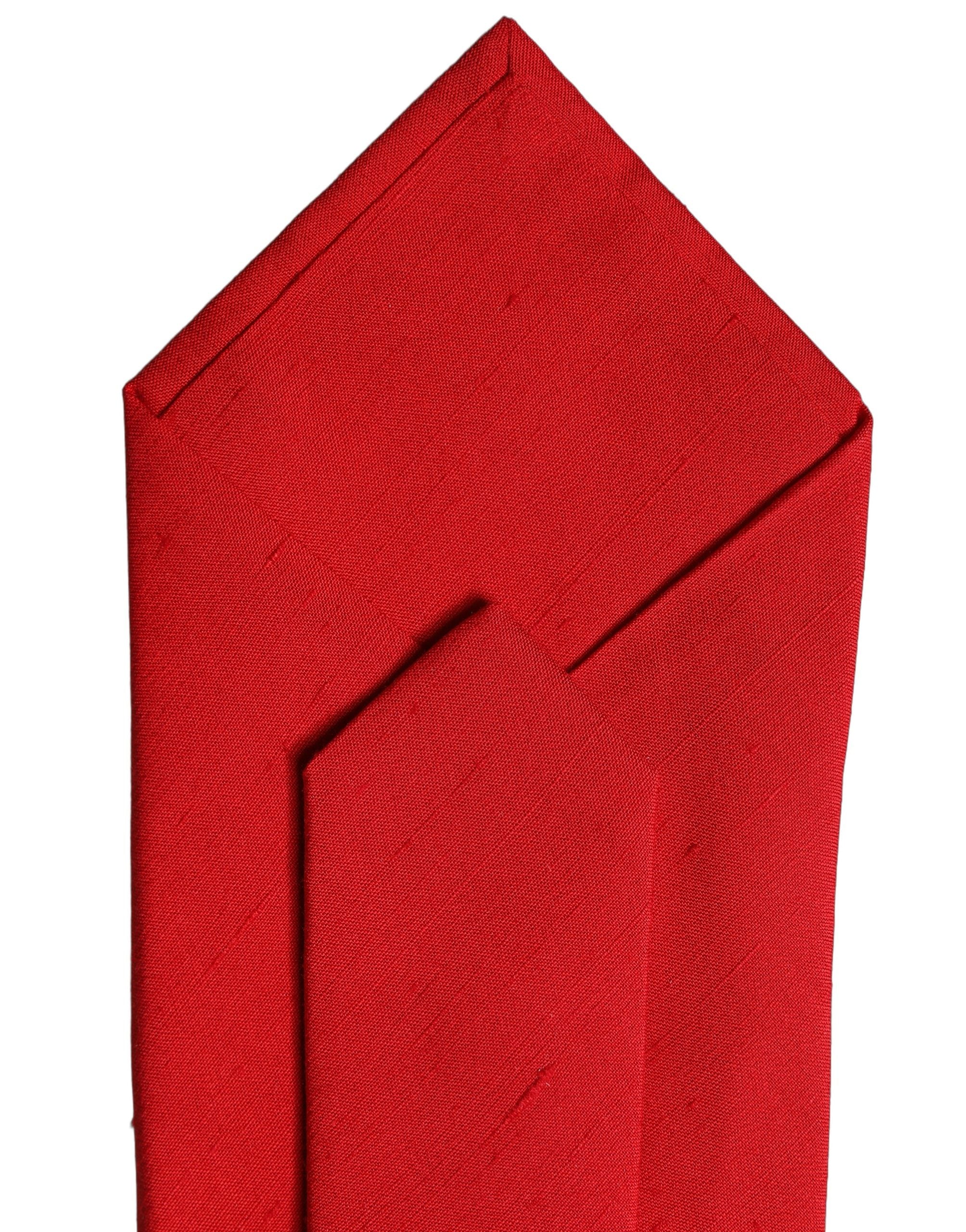 Dolce & Gabbana Dolce & Gabbana Red Solid Silk Cotton Adjustable Women NeckWomen's Women's Tie