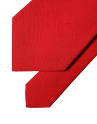 Dolce & Gabbana Dolce & Gabbana Red Solid Silk Cotton Adjustable Women NeckWomen's Women's Tie