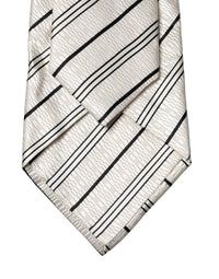 Dolce & Gabbana Dolce & Gabbana White Black Stripes Silk Adjustable Women NeckWomen's Women's Tie