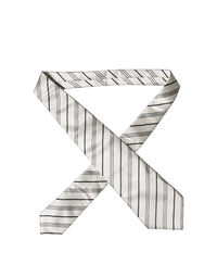 Dolce & Gabbana Dolce & Gabbana White Black Stripes Silk Adjustable Women NeckWomen's Women's Tie