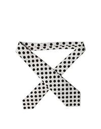 Dolce & Gabbana Dolce & Gabbana White Black Polka Dot Silk Adjustable Women NeckWomen's Women's Tie