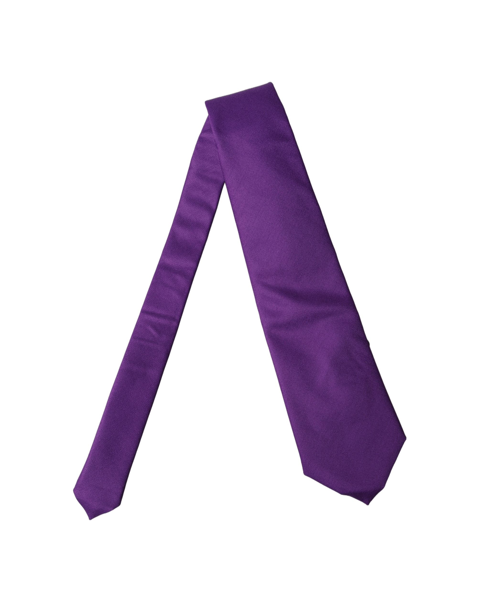 Dolce & Gabbana Dolce & Gabbana Purple Polyester Satin Adjustable Women Women'sd NeckWomen's Women's Tie