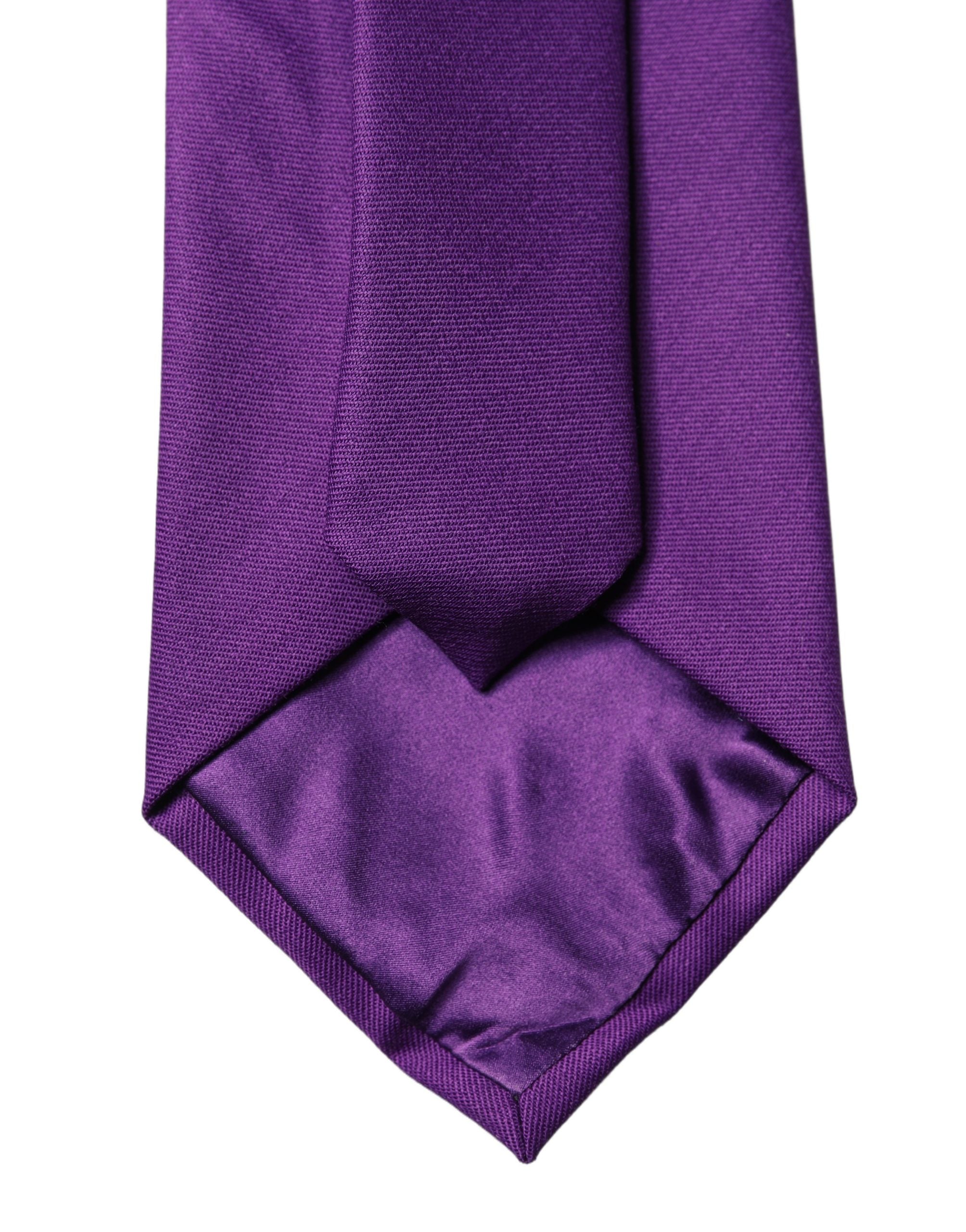 Dolce & Gabbana Dolce & Gabbana Purple Polyester Satin Adjustable Women Women'sd NeckWomen's Women's Tie