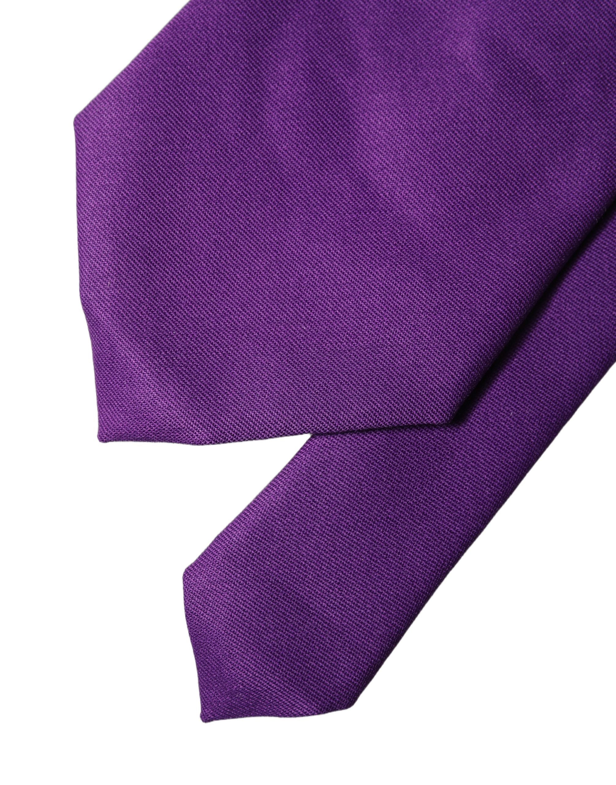Dolce & Gabbana Dolce & Gabbana Purple Polyester Satin Adjustable Women Women'sd NeckWomen's Women's Tie