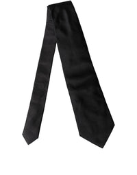 Dolce & Gabbana Dolce & Gabbana Black Solid Satin Silk Adjustable Women NeckWomen's Women's Tie