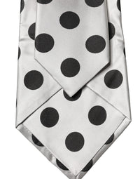 Dolce & Gabbana Dolce & Gabbana White Black Polka Dot Silk Adjustable Women NeckWomen's Women's Tie