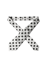 Dolce & Gabbana Dolce & Gabbana White Black Polka Dot Silk Adjustable Women NeckWomen's Women's Tie