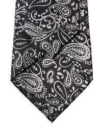 Dolce & Gabbana Dolce & Gabbana Black White Paisley Silk Adjustable Women NeckWomen's Women's Tie