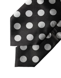 Dolce & Gabbana Dolce & Gabbana Black White Polka Dot Silk Adjustable Women NeckWomen's Women's Tie