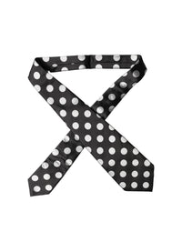 Dolce & Gabbana Dolce & Gabbana Black White Polka Dot Silk Adjustable Women NeckWomen's Women's Tie
