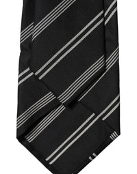 Dolce & Gabbana Dolce & Gabbana Black White Stripes Silk Adjustable Women NeckWomen's Women's Tie
