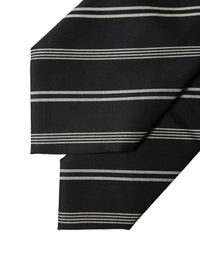 Dolce & Gabbana Dolce & Gabbana Black White Stripes Silk Adjustable Women NeckWomen's Women's Tie