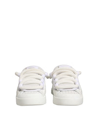 Dolce & Gabbana White Calfskin Leather Low Top Sneakers Men's Shoes