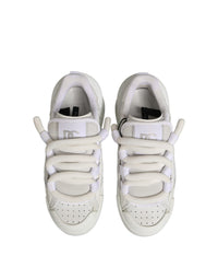 Dolce & Gabbana White Calfskin Leather Low Top Sneakers Men's Shoes