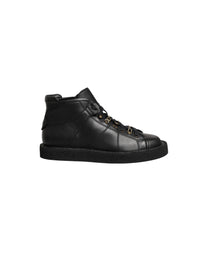 Dolce & Gabbana Black Leather Lace Up Men Ankle Boots Men's Shoes