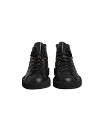 Dolce & Gabbana Black Leather Lace Up Men Ankle Boots Men's Shoes