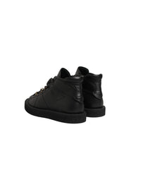 Dolce & Gabbana Black Leather Lace Up Men Ankle Boots Men's Shoes