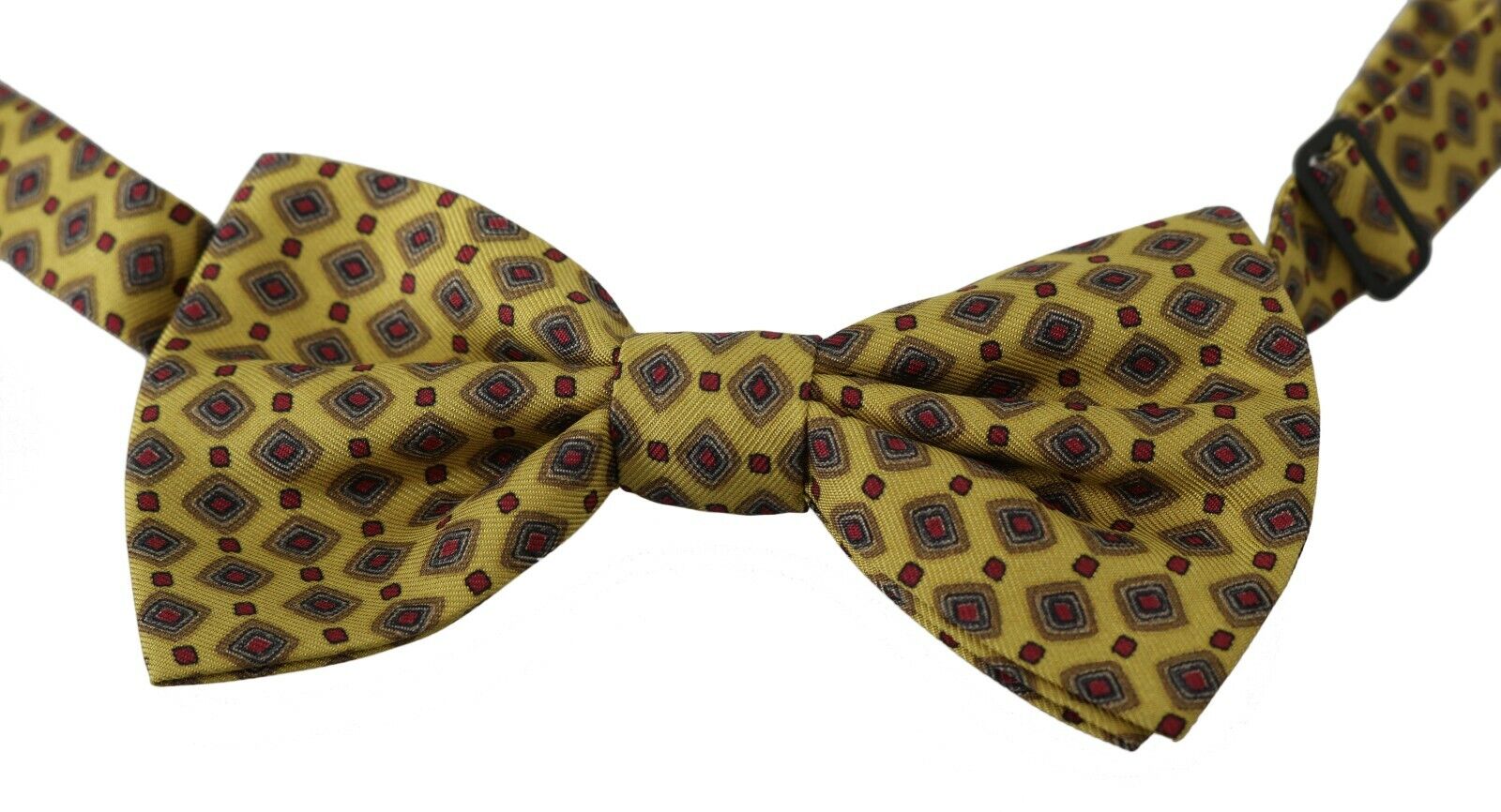 Dolce & Gabbana  Men's Yellow Geometric Silk Bow Tie