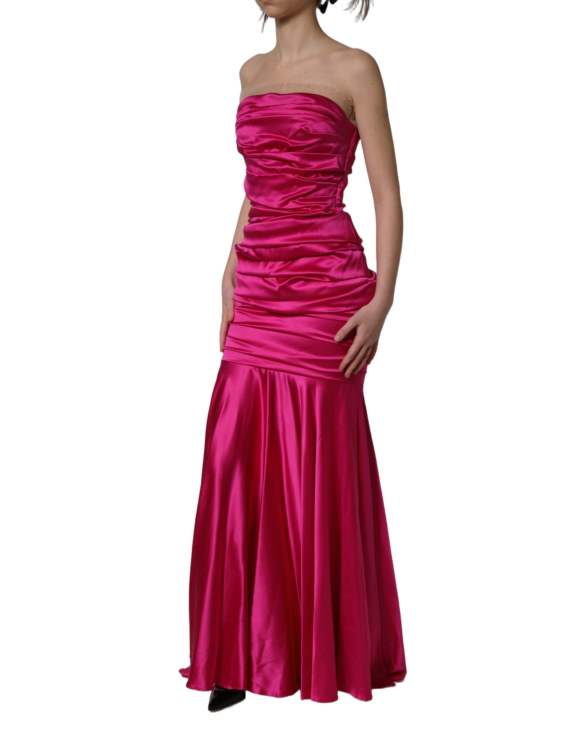 women's dark pink strapless sexy dress Cut-Out Long Prom Dress: Jovani 43419 Hot / 00 Ellie Hot Pink Strapless Mini Dress Body Mackenna Hot Pink Strapless Maxi