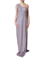 Dolce & Gabbana Purple Crystal OneShoulder EveningGown Women's Dress