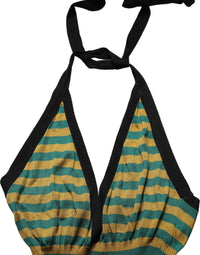 Dolce & Gabbana Multicolor Stripes Wool Knit Halter Tank Women's Top