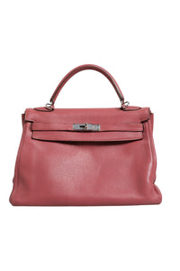 Hermès Kelly 32 Rouge H Togo Retourne Women's Palladium (Authentic Pre-Loved)