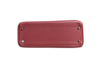 Hermès Kelly 32 Rouge H Togo Retourne Women's Palladium (Authentic Pre-Loved)