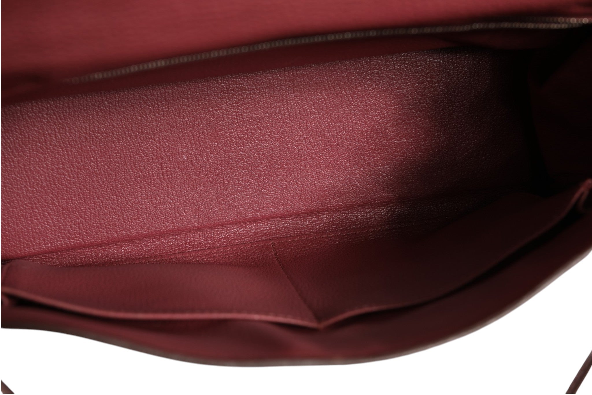 Hermès Kelly 32 Rouge H Togo Retourne Women's Palladium (Authentic Pre-Loved)
