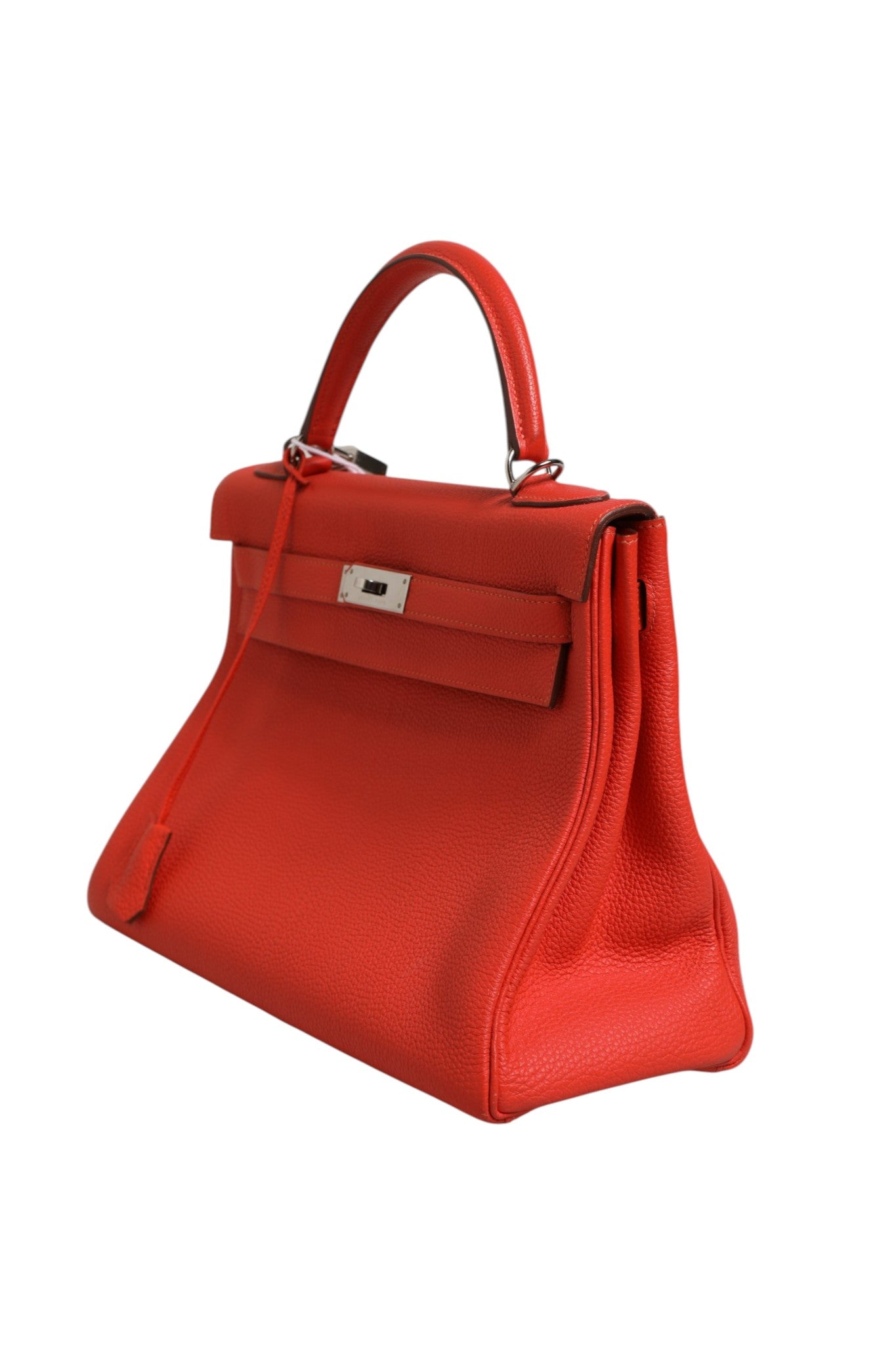 Hermès Kelly 32 Two-Way Handbag with Palladium Women's Hardware (Authentic Pre-Loved)