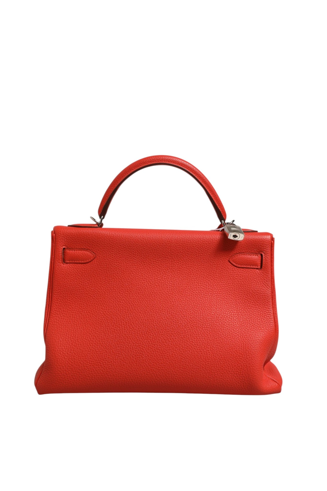 Hermès Kelly 32 Two-Way Handbag with Palladium Women's Hardware (Authentic Pre-Loved)