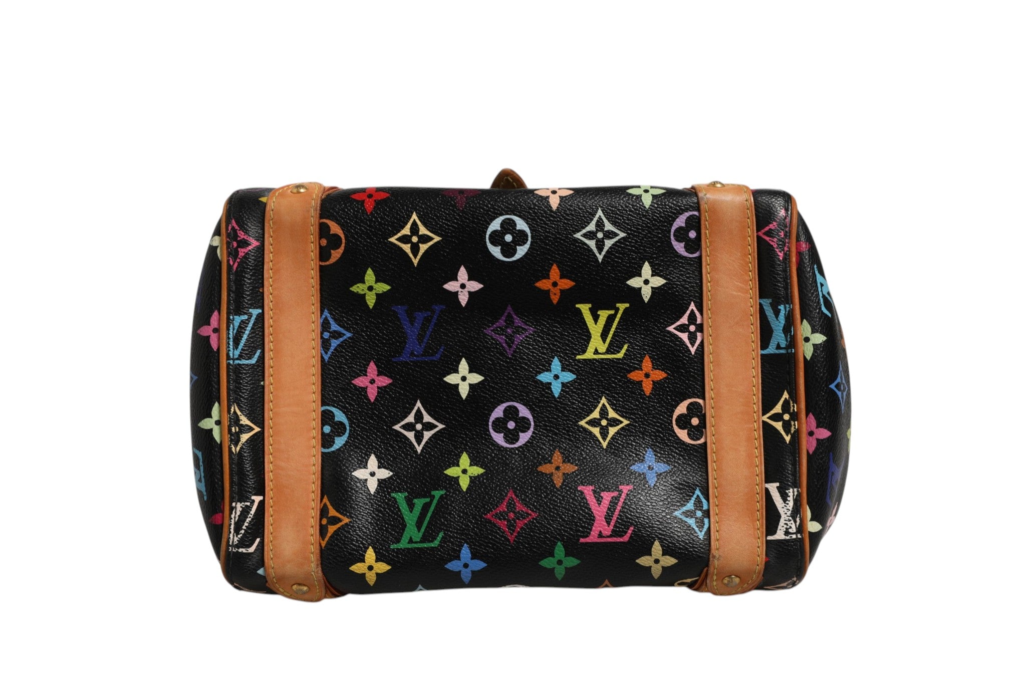 Louis Vuitton Black Monogram Multicolor Canvas Priscilla Women's Handbag (Authentic Pre-Loved)
