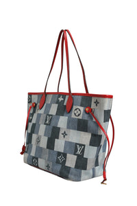 Louis Vuitton Neverfull Patchwork Monogram Denim Tote Women's Bag (Authentic Pre-Loved)