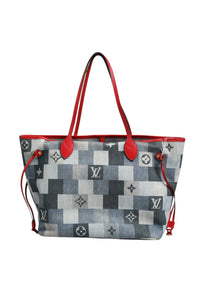 Louis Vuitton Neverfull Patchwork Monogram Denim Tote Women's Bag (Authentic Pre-Loved)