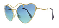 Miu Miu Gold Square 0MU 55RS 7OE5R2 Sunglasses