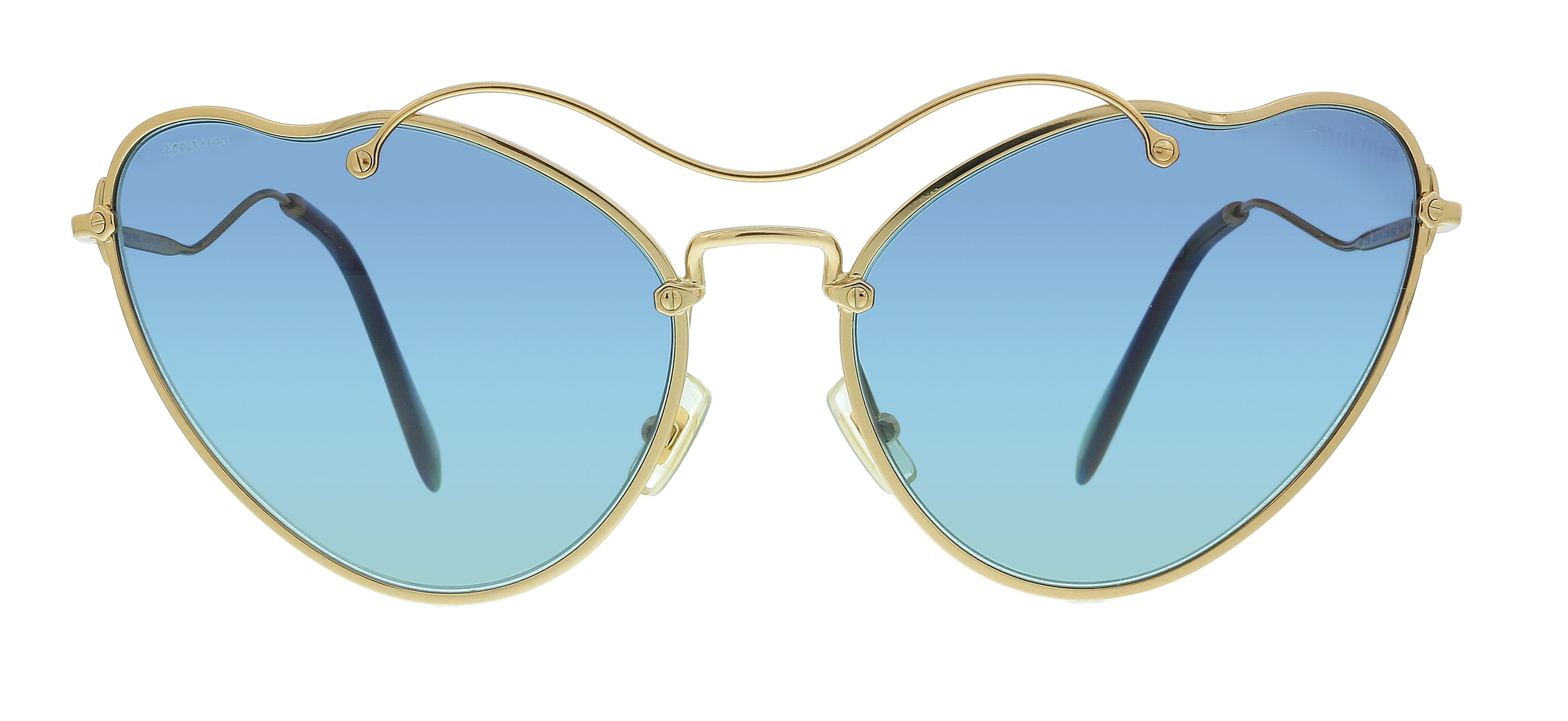Miu Miu Gold Square 0MU 55RS 7OE5R2 Sunglasses