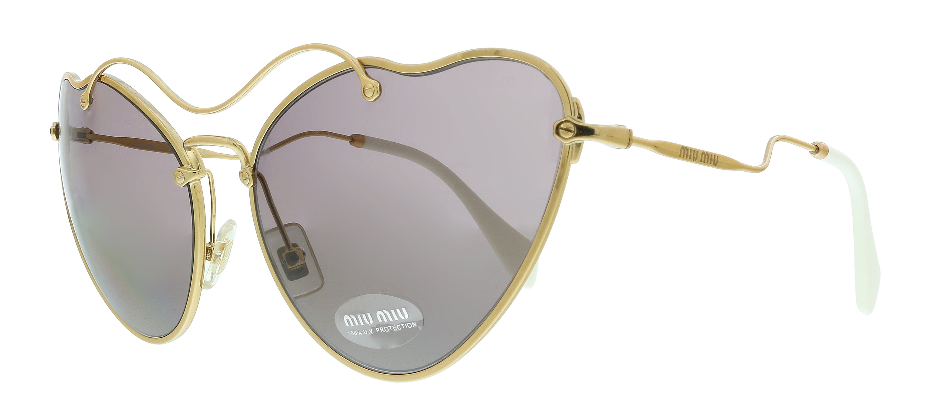 Miu Miu Antique Gold Square 0MU 55RS 7OE6X1 Sunglasses