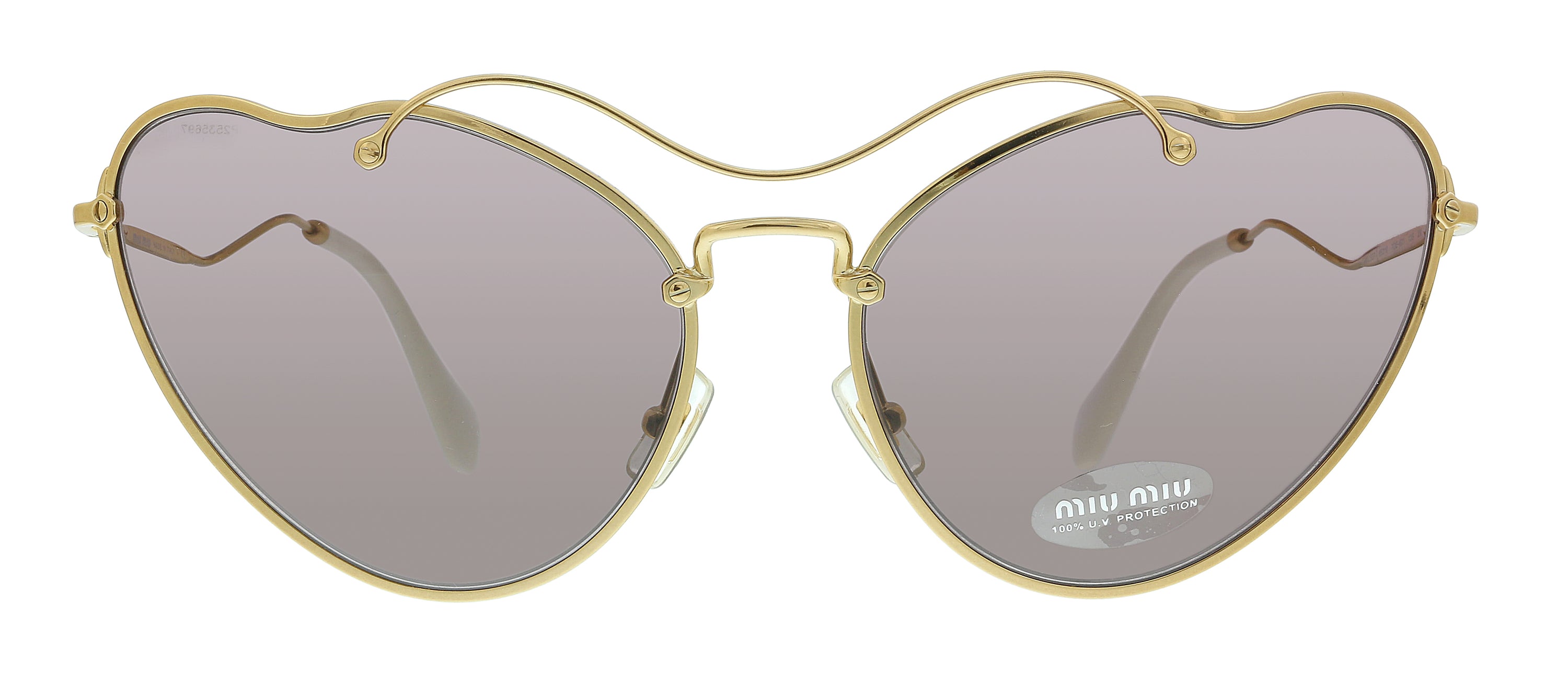Miu Miu Antique Gold Square 0MU 55RS 7OE6X1 Sunglasses