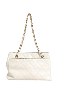 Chanel Shiny Calfskin Quilted Mini 22 White Women's 1792563 (Authentic Pre-Loved)