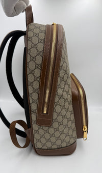 Gucci GUCCI GG Supreme and Leather Backpack (Authentic Pre-Loved)