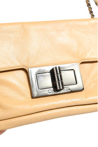 Chanel Beige Lambskin Giant Reissue Mademoiselle Lock Flap Women's Bag (Authentic Pre-Loved)