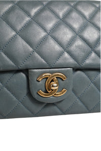 Chanel Blue Quilted Leather Crown Flap Shoulder Women's Bag (Authentic Pre-Loved)