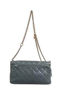 Chanel Blue Quilted Leather Crown Flap Shoulder Women's Bag (Authentic Pre-Loved)