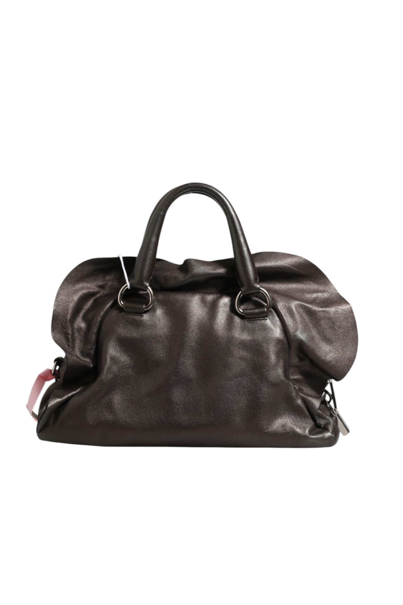 Prada Metallic Nappa Leather Ruffle Shoulder Women's Bag (Authentic Pre-Loved)