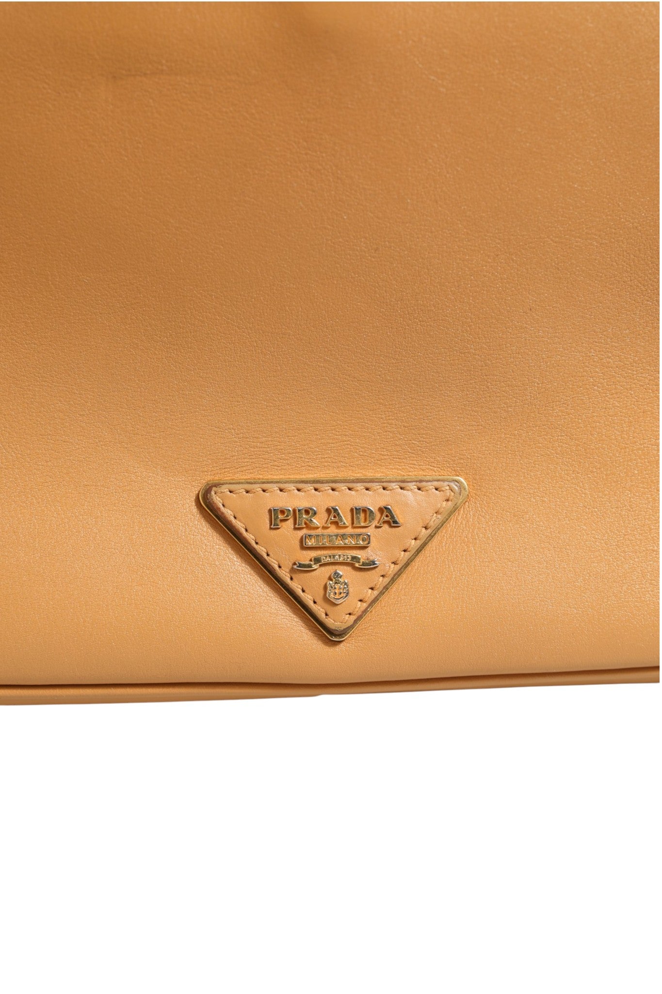 Prada Sidonie Beige Pebble Leather shoulder Women's bag (Authentic Pre-Loved)