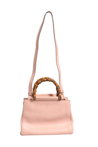 Gucci Pink And White Calfskin Small Nymphaea Top Handle Women's Bag (Authentic Pre-Loved)