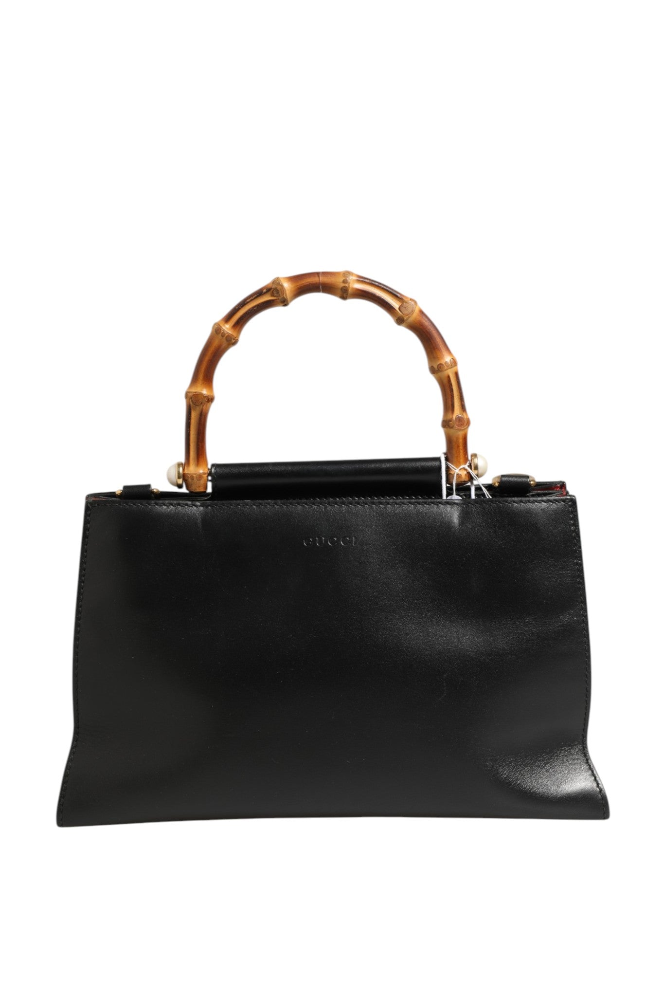 Gucci Nymphaea Bamboo Top Handle Leather Women's Bag (Authentic Pre-Loved)
