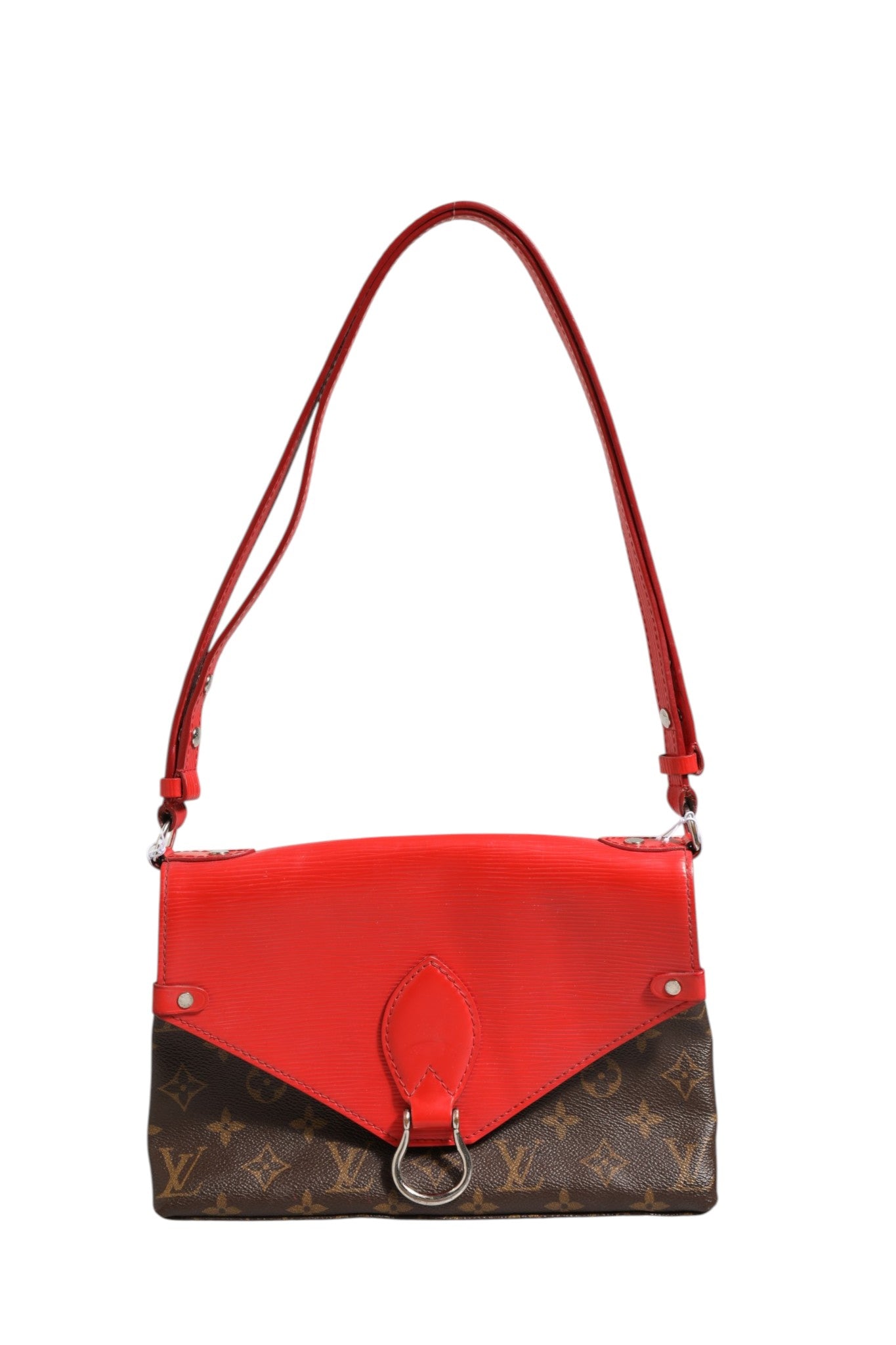 Louis Vuitton Saint Michel Monogram Epi Shoulder Bag Women's Coquelicot (Authentic Pre-Loved)