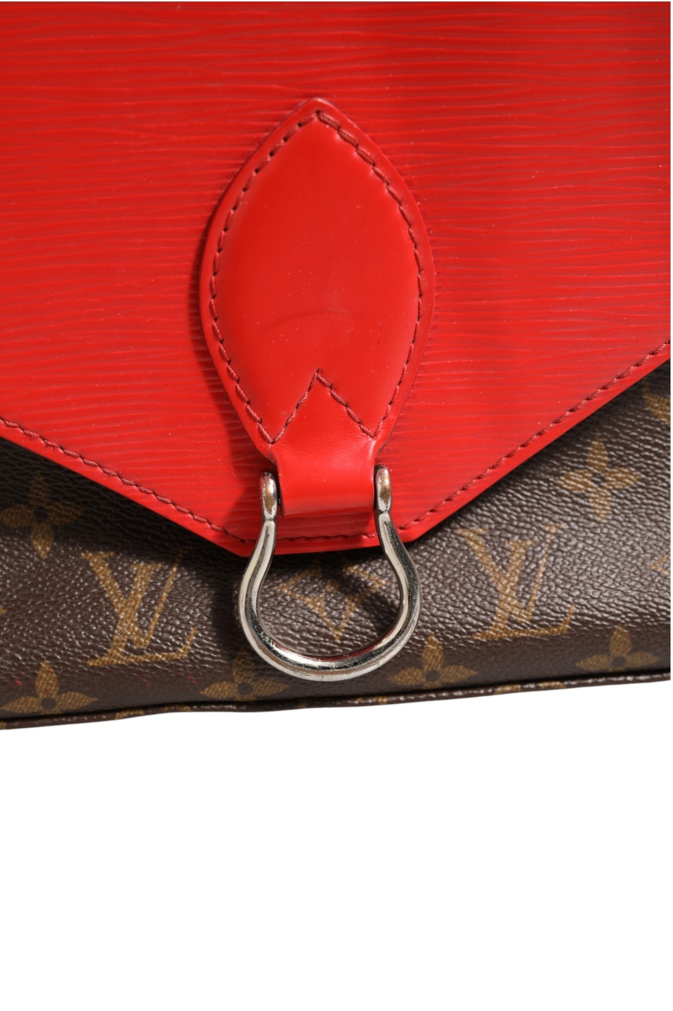 Louis Vuitton Saint Michel Monogram Epi Shoulder Bag Women's Coquelicot (Authentic Pre-Loved)