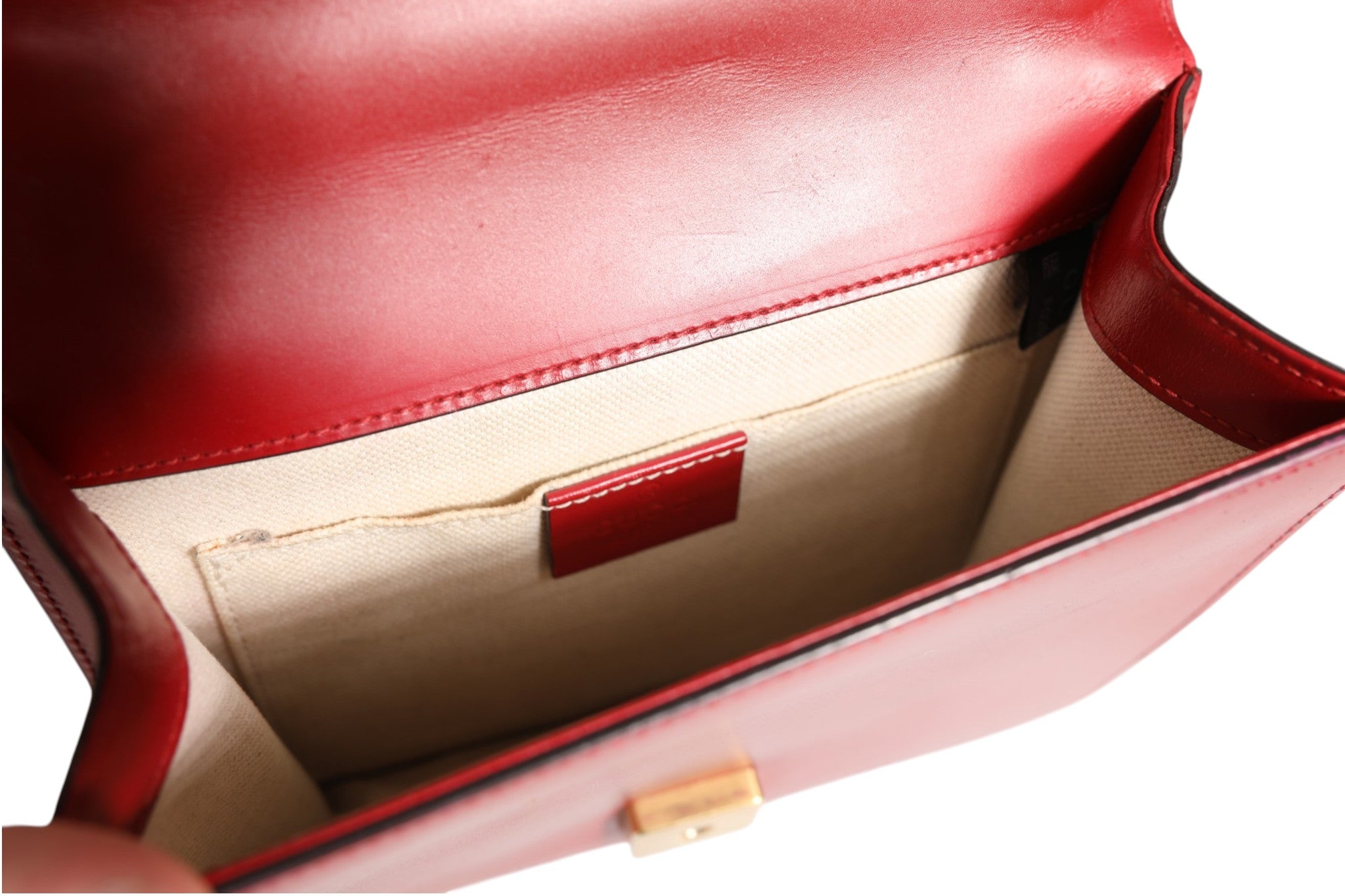 Gucci Marmont small shoulder bag in Rosso Ancora red Women's leather (Authentic Pre-Loved)